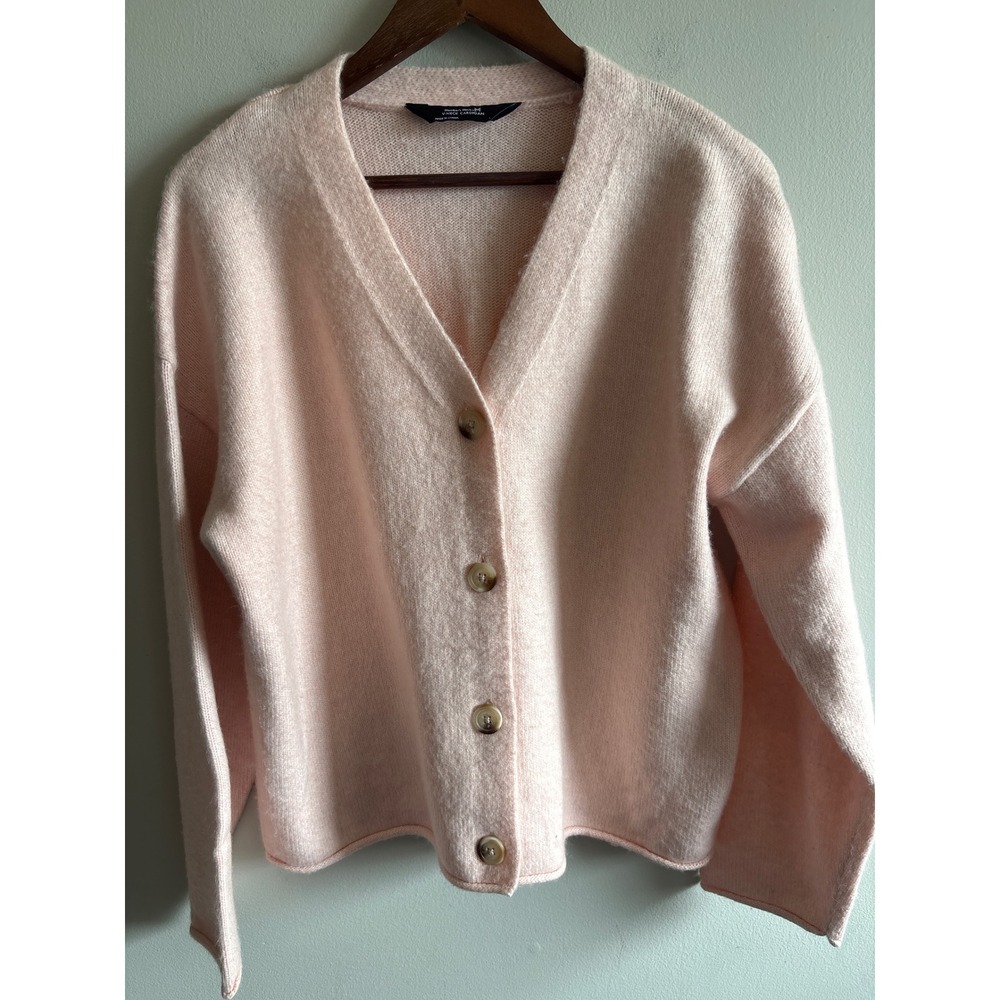 Member's Mark Womens V-Neck Cardigan Sweater Light Pink Button Front Large